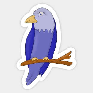 Blue bird on a branch Sticker